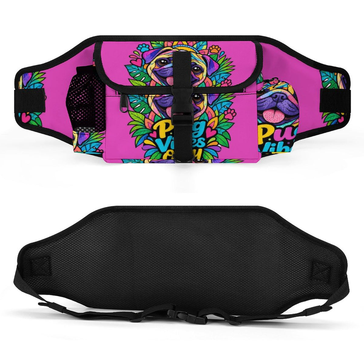 Rosie - Pug Treat Training Pouch | Outdoor Storage Waist Bag