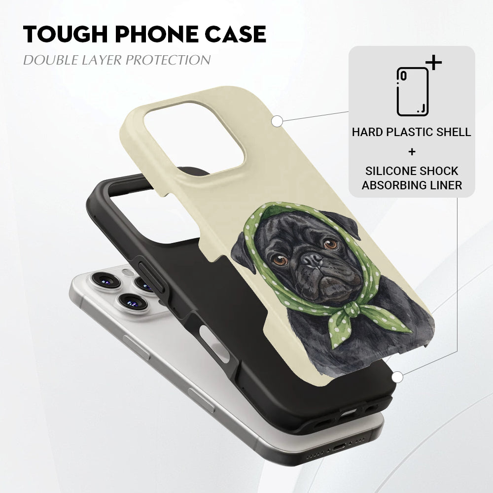Max - Dual-Layer Pug Phone Case