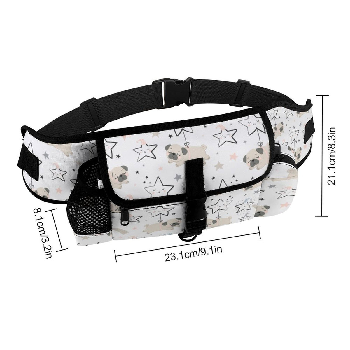 Indigo - Pug Treat Training Pouch | Outdoor Storage Waist Bag