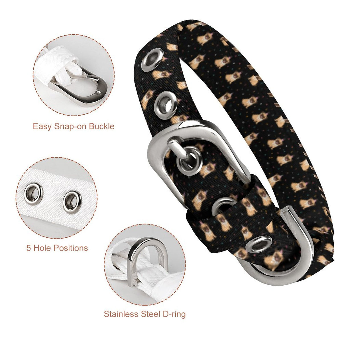 Zena - Adjustable Pug Collar
