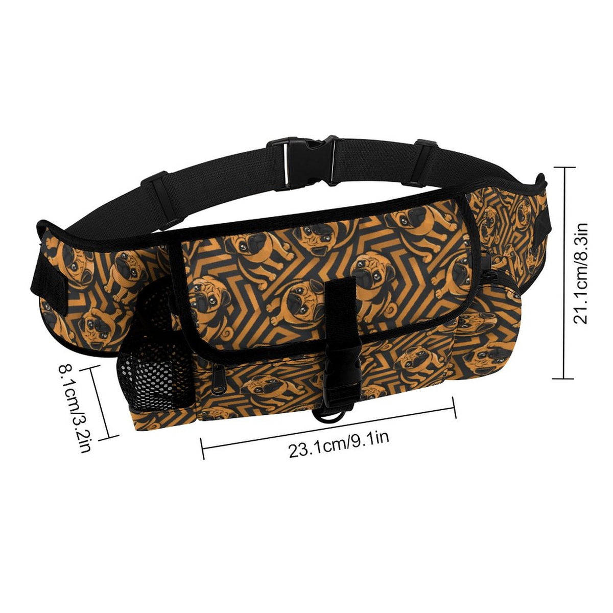 Rocco - Pug Treat Training Pouch | Outdoor Storage Waist Bag