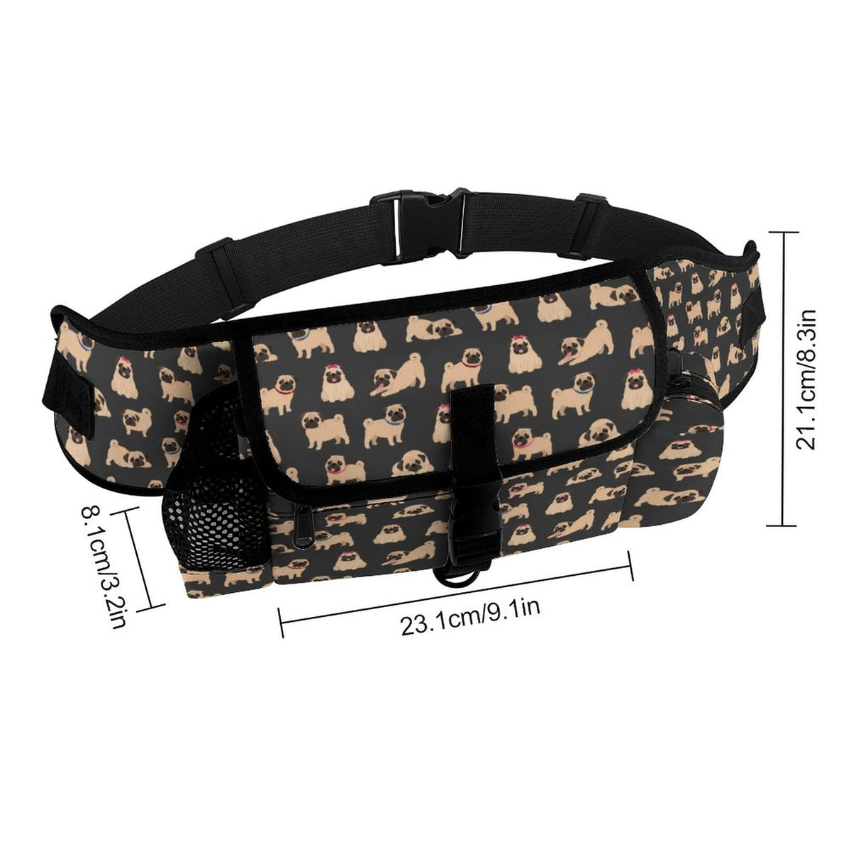 Nova - Pug Treat Training Pouch | Outdoor Storage Waist Bag