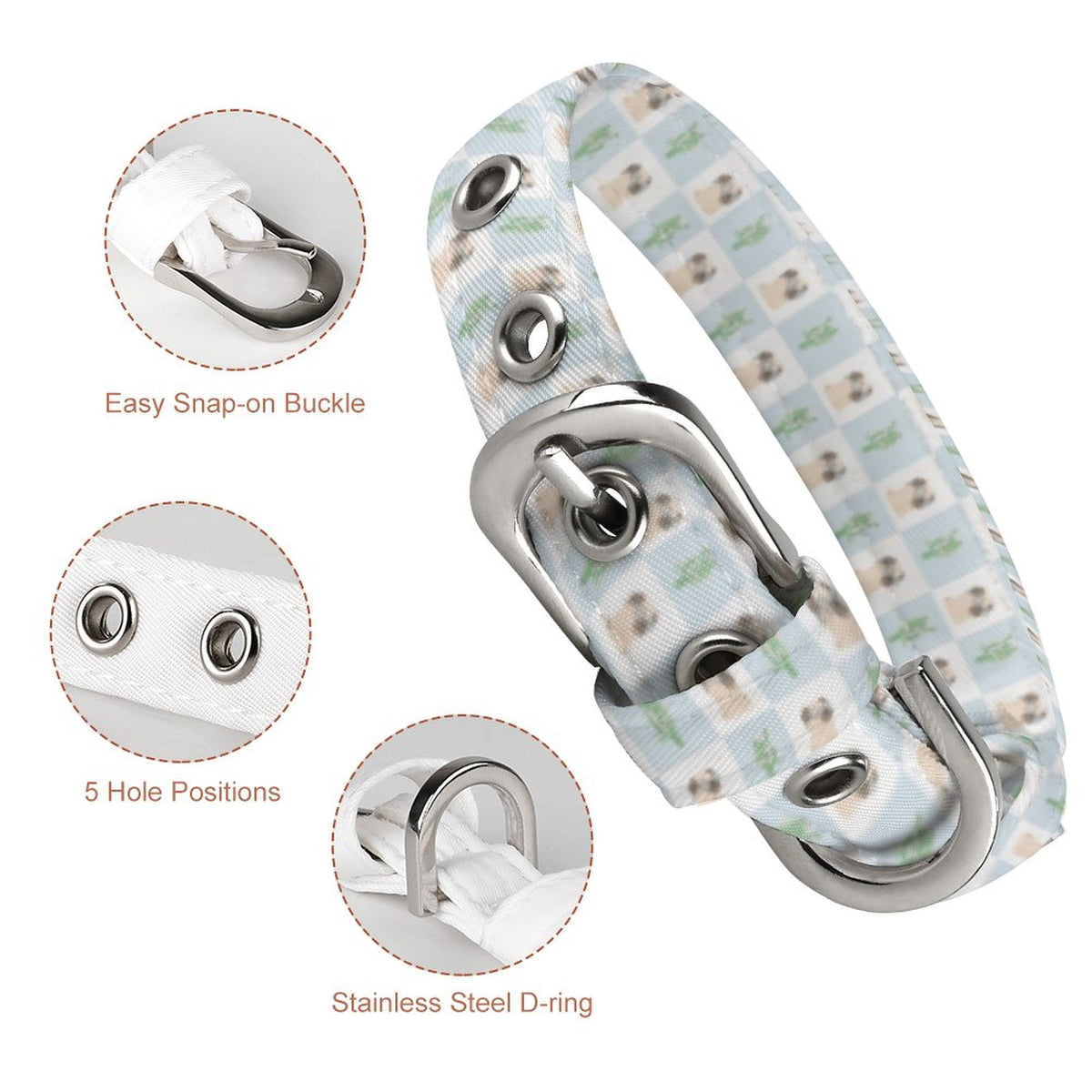 Mochi - Adjustable Pug Collar