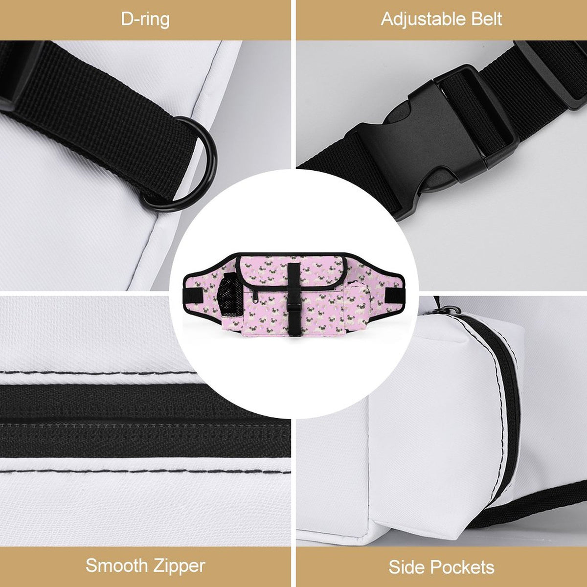 Buddy - Pug Treat Training Pouch | Outdoor Storage Waist Bag