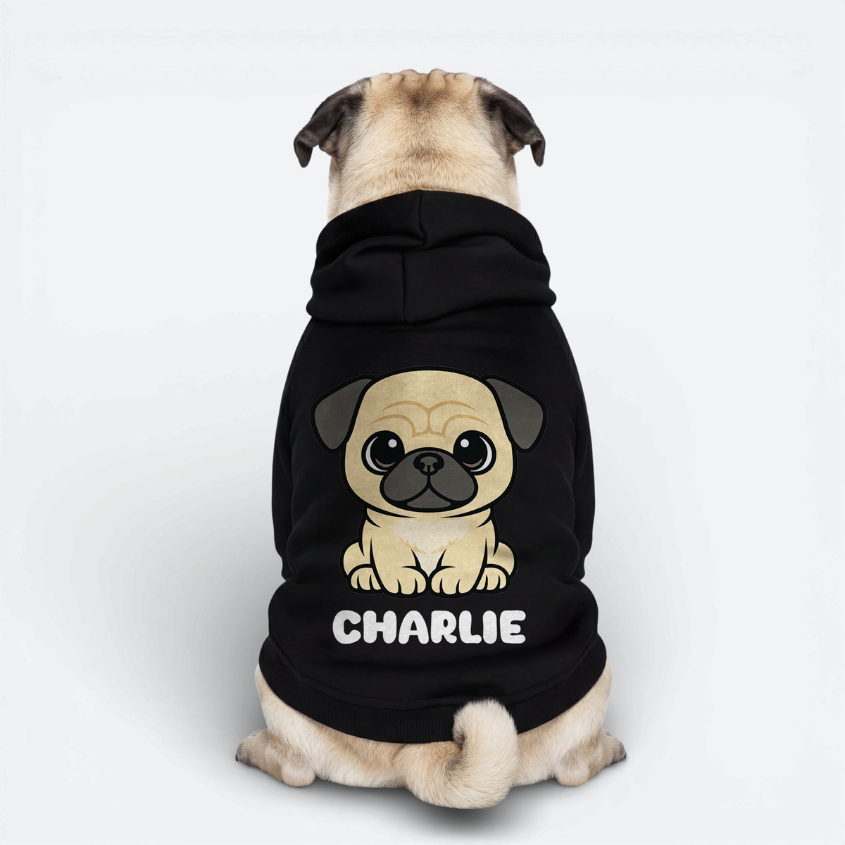 Cherry - Personalized Pug Cotton Hoodie