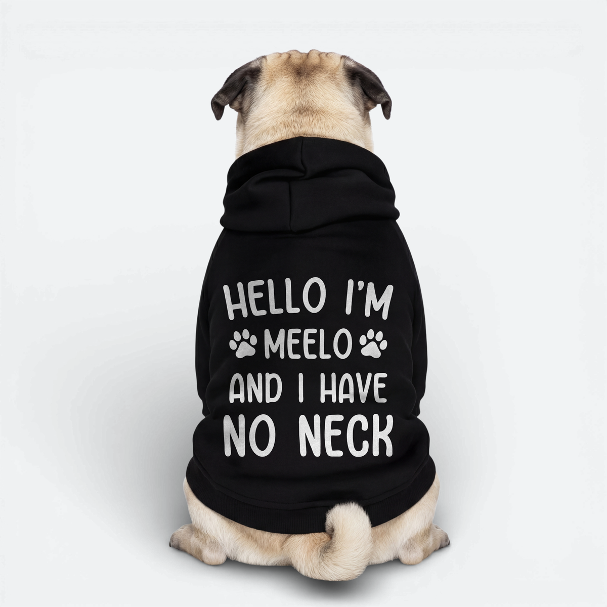 Mia - Personalized Pug Cotton Hoodie