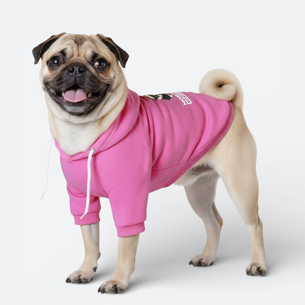 Charcoal - Pug Cotton Hoodie