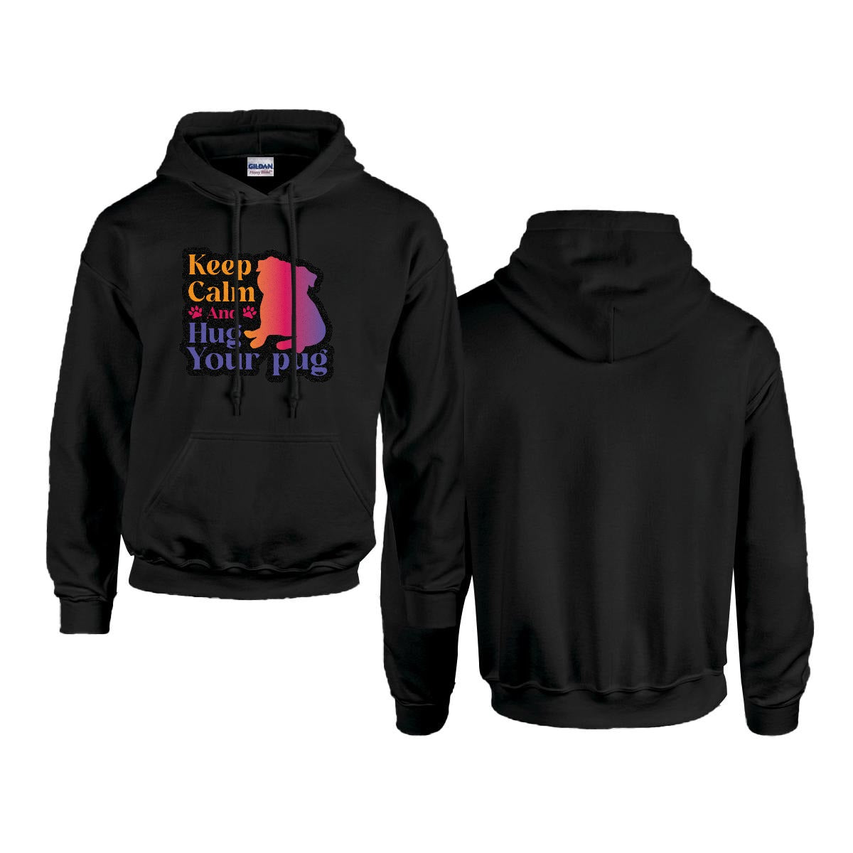 Blue - Pug Lover Hoodie – Essential Unisex Cotton Sweatshirt