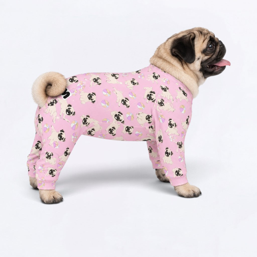 Dolly - Matching Dog Pajamas | Soft Stretchy Pet Onesie Sleepwear.