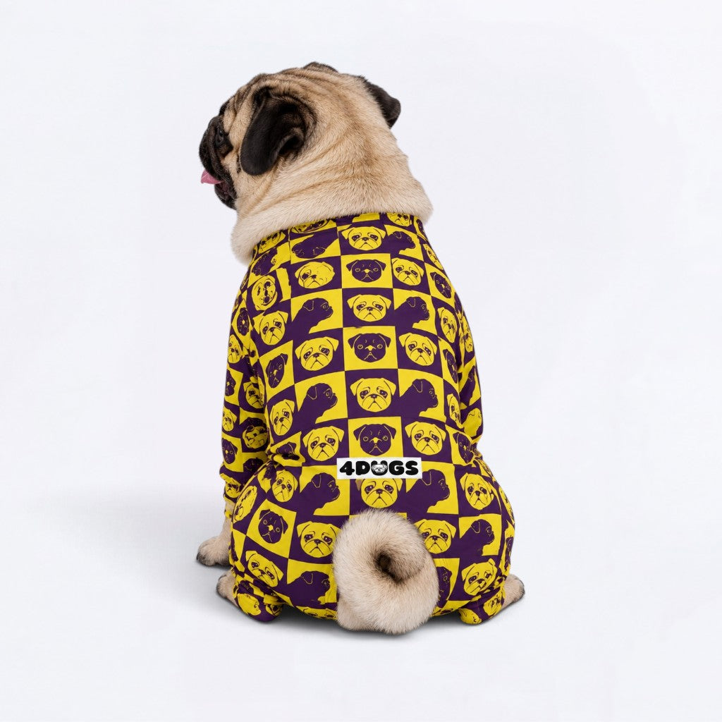 Theo - Matching Dog Pajamas | Soft Stretchy Pet Onesie Sleepwear.