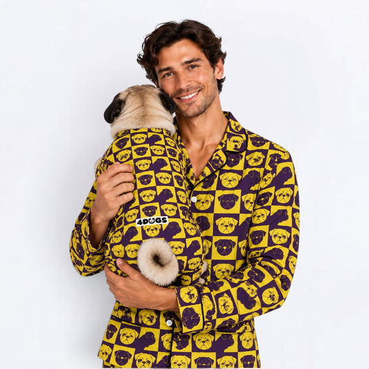 Theo - Matching Dog Pajamas | Soft Stretchy Pet Onesie Sleepwear.