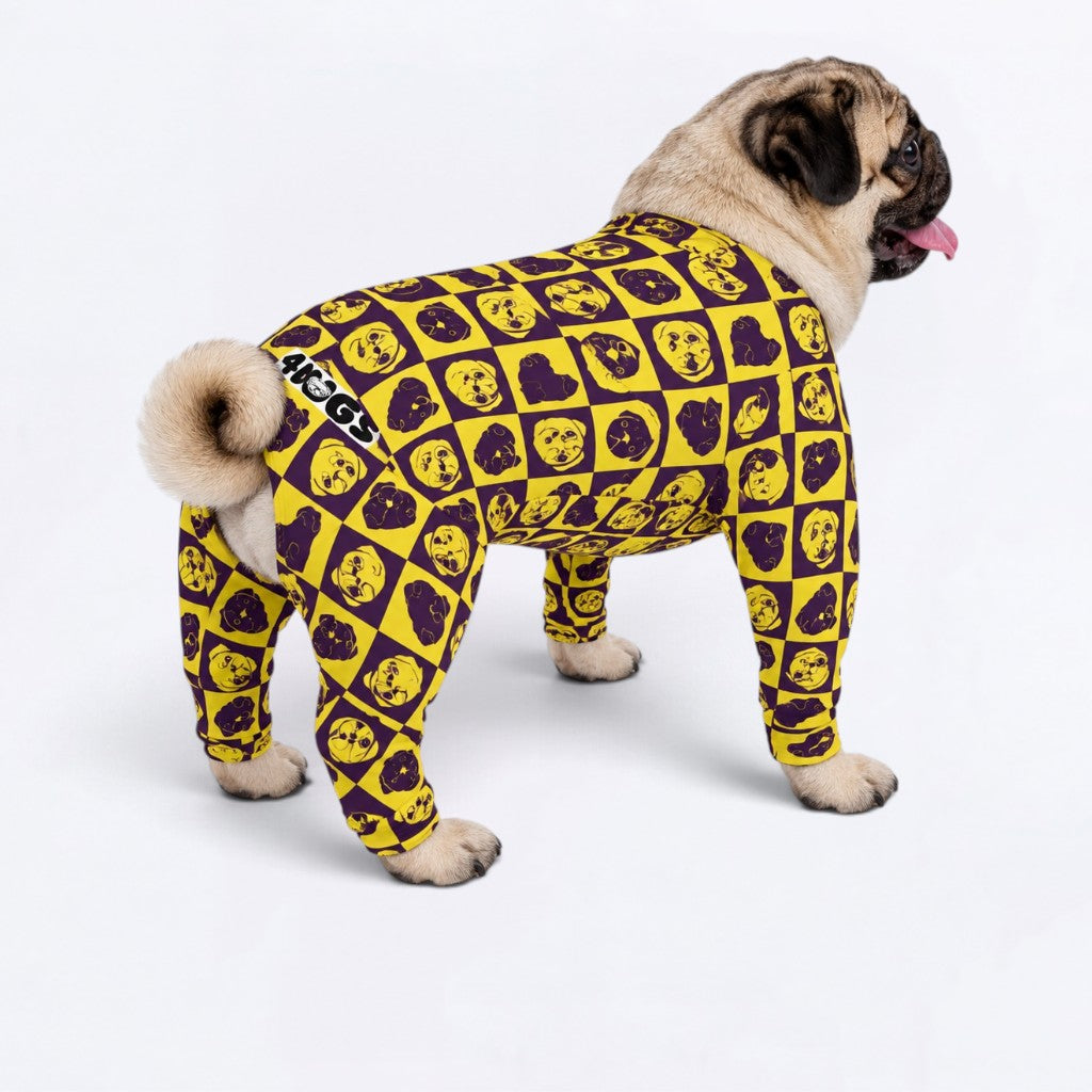 Theo - Matching Dog Pajamas | Soft Stretchy Pet Onesie Sleepwear.