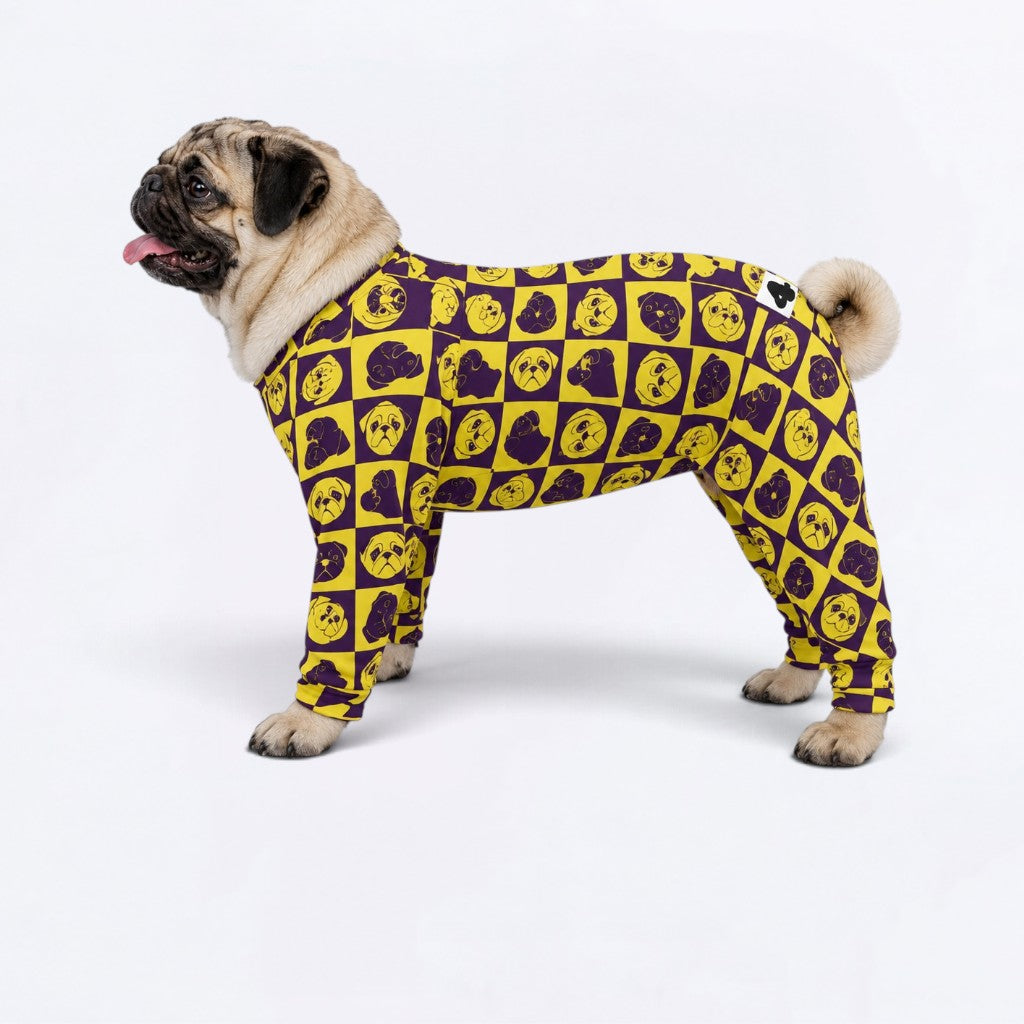 Theo - Matching Dog Pajamas | Soft Stretchy Pet Onesie Sleepwear.