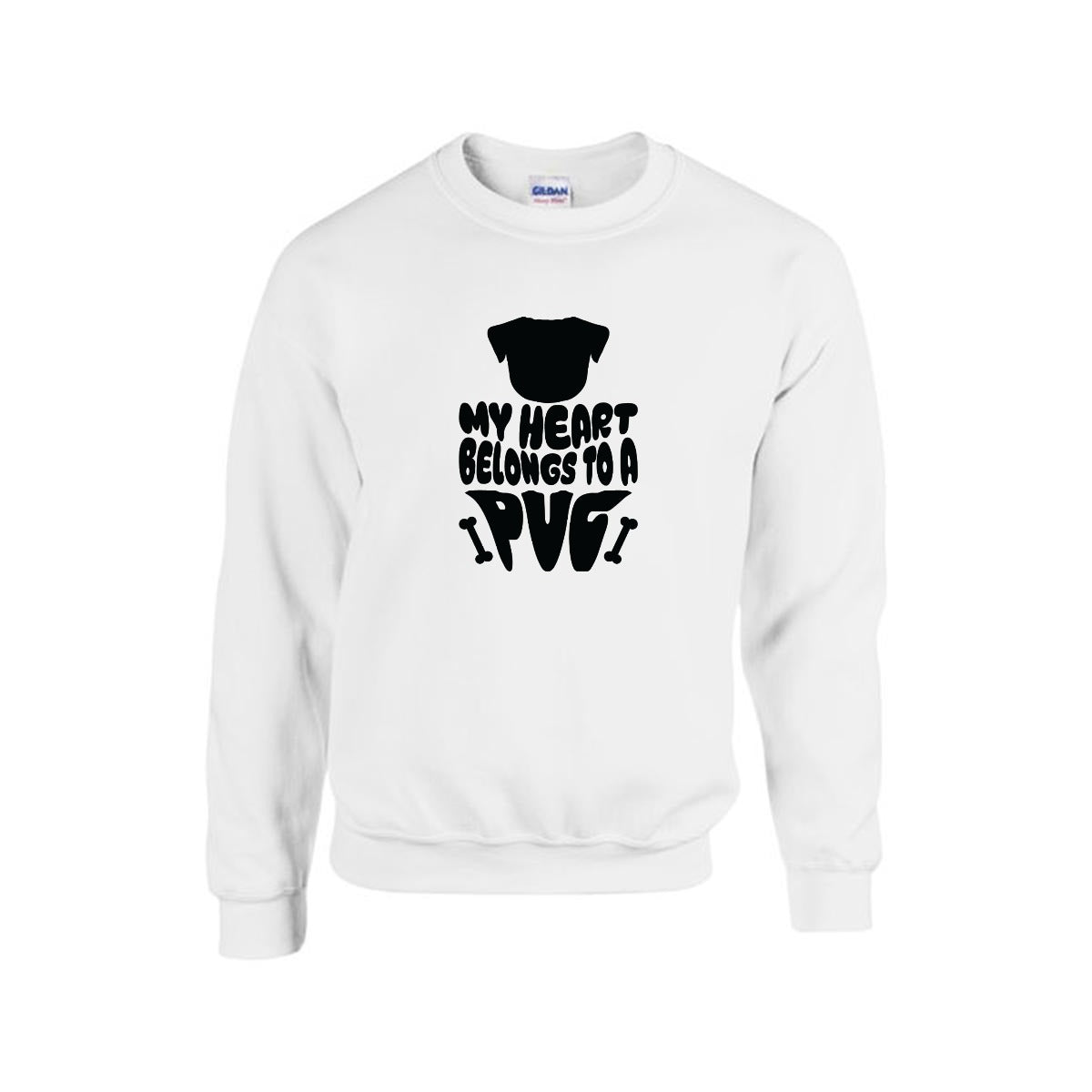 Enzo - Unisex Cotton Sweater for Pug Lovers