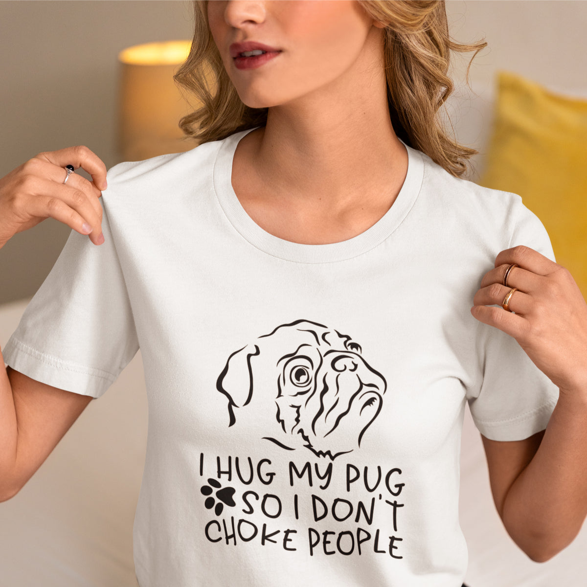 Hugo - Unisex Pug T-Shirt – Premium Cotton Dog Lover Tee