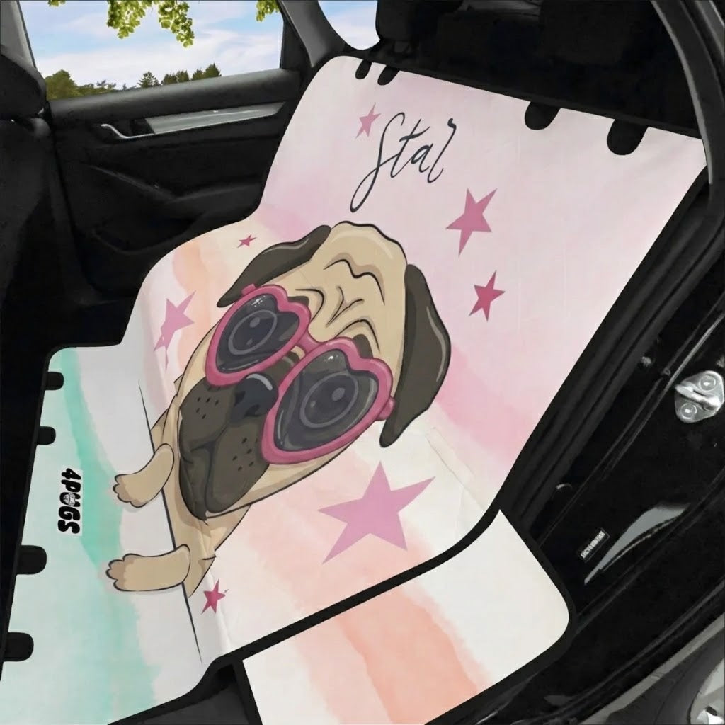 Atlas - Waterproof Pug Car Seat Cover