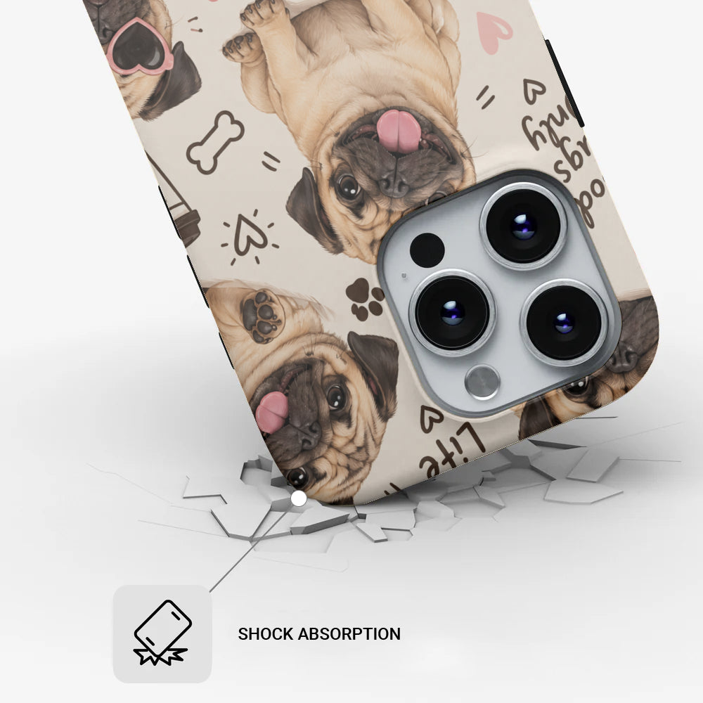 Ivy - Dual-Layer Pug Phone Case