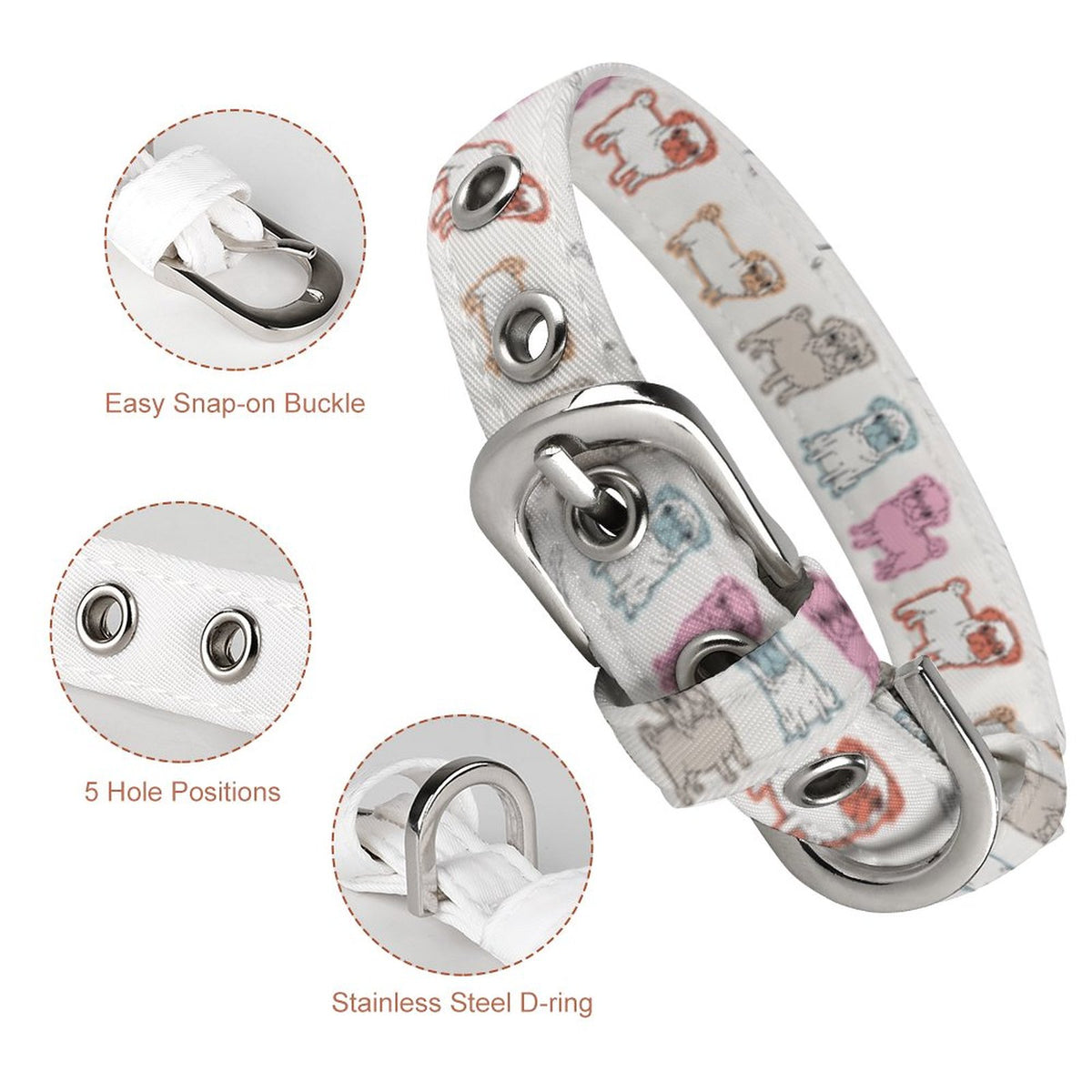 Titly - Adjustable Pug Collar