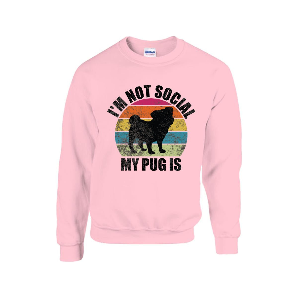 Zuko - Unisex Cotton Sweater for Pug Lovers