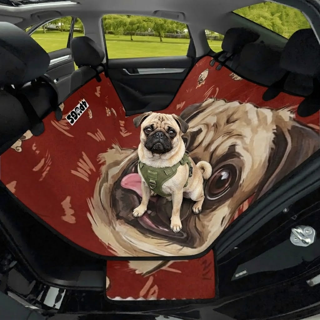 Piper - Waterproof Pug Car Seat Cover