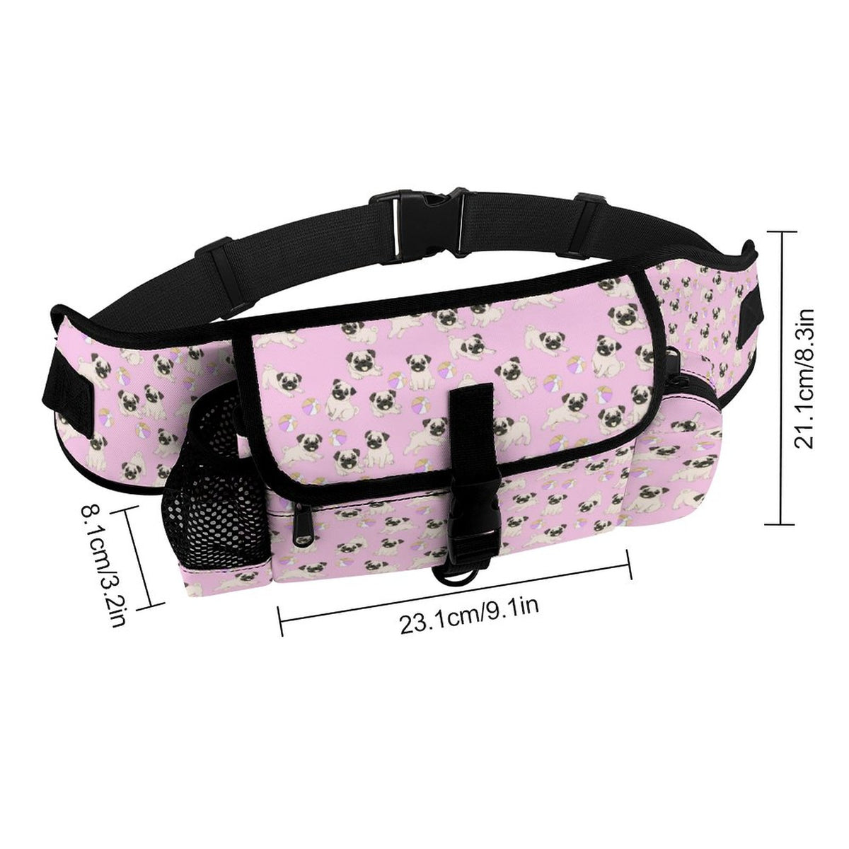 Buddy - Pug Treat Training Pouch | Outdoor Storage Waist Bag