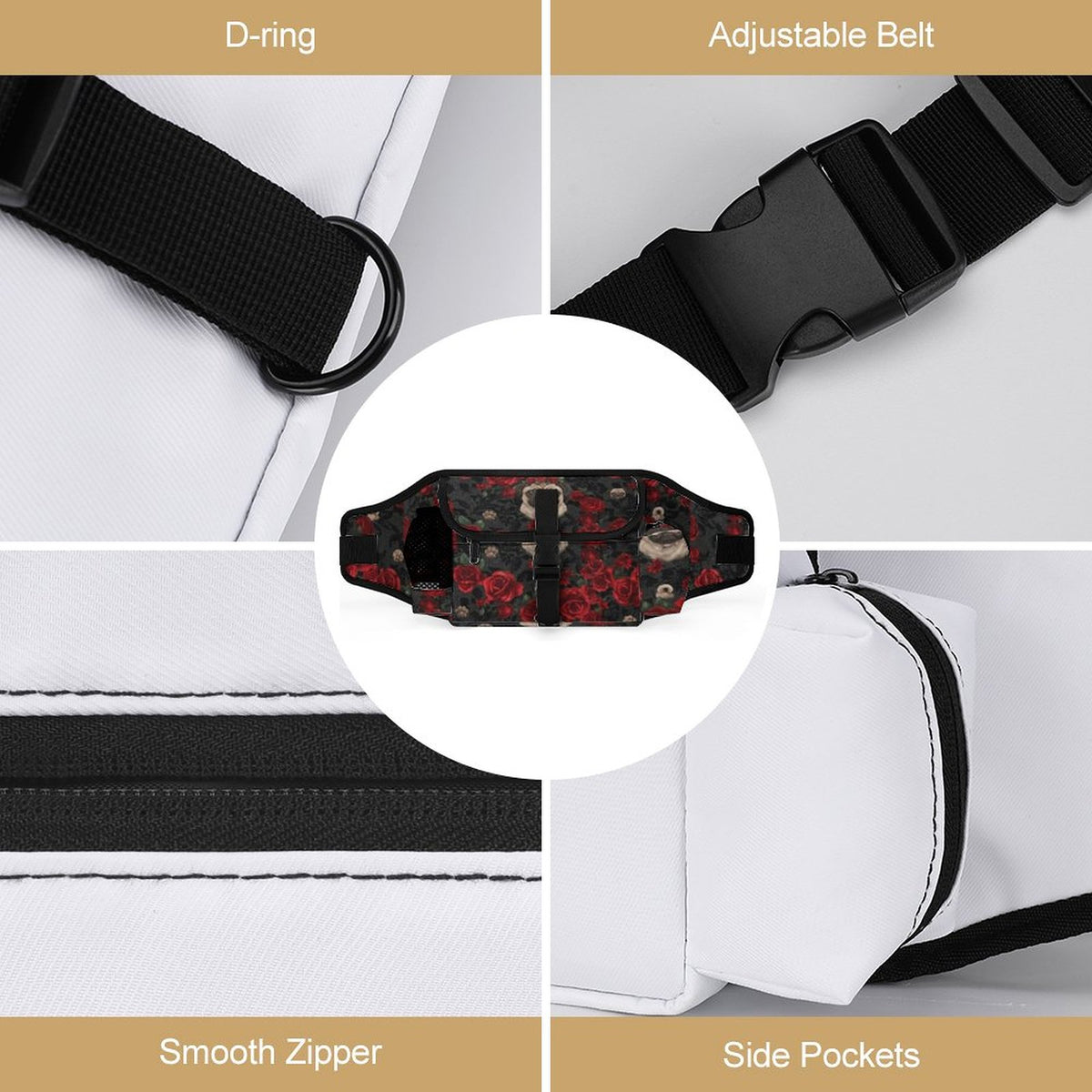 Cleo - Pug Treat Training Pouch | Outdoor Storage Waist Bag