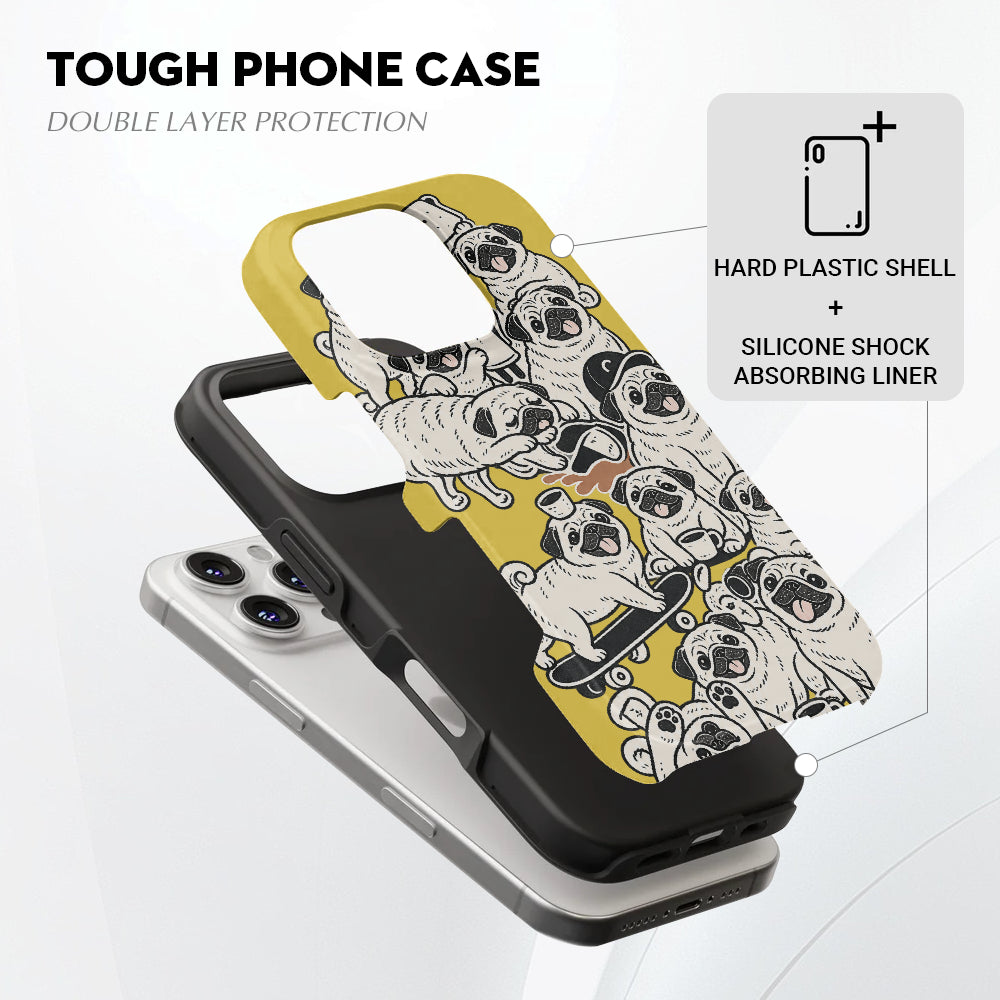 Zena - Dual-Layer Pug Phone Case