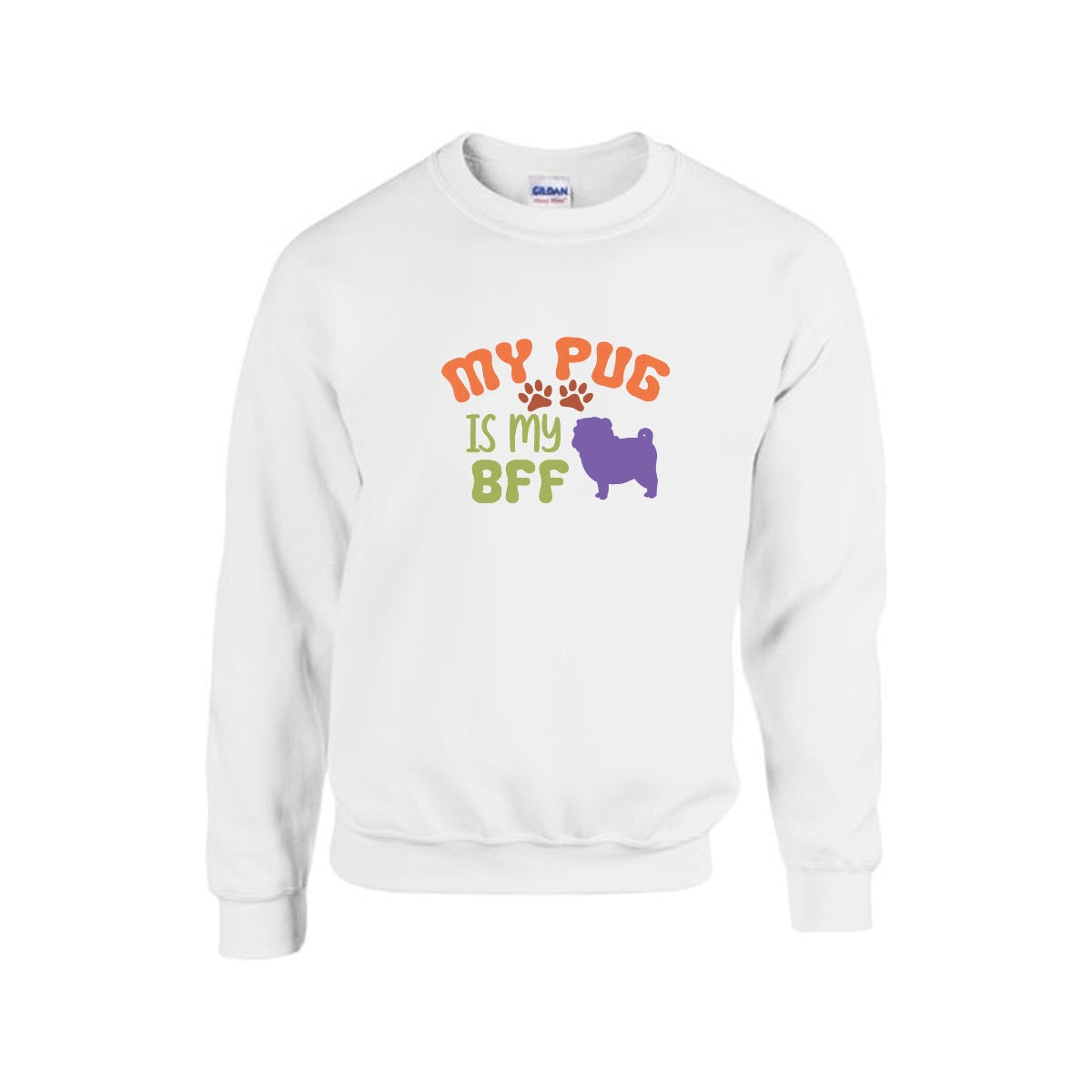 Oliver - Unisex Cotton Sweater for Pug Lovers