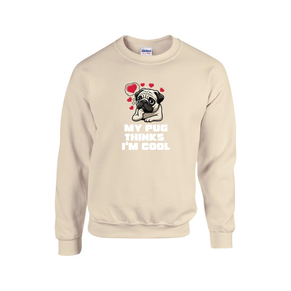 Pumpkin - Unisex Cotton Sweater for Pug Lovers