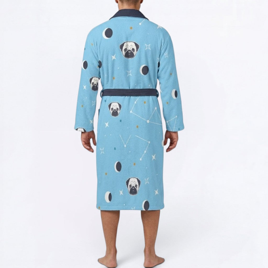 Cupcake - men's Bathrobe for Pug lovers
