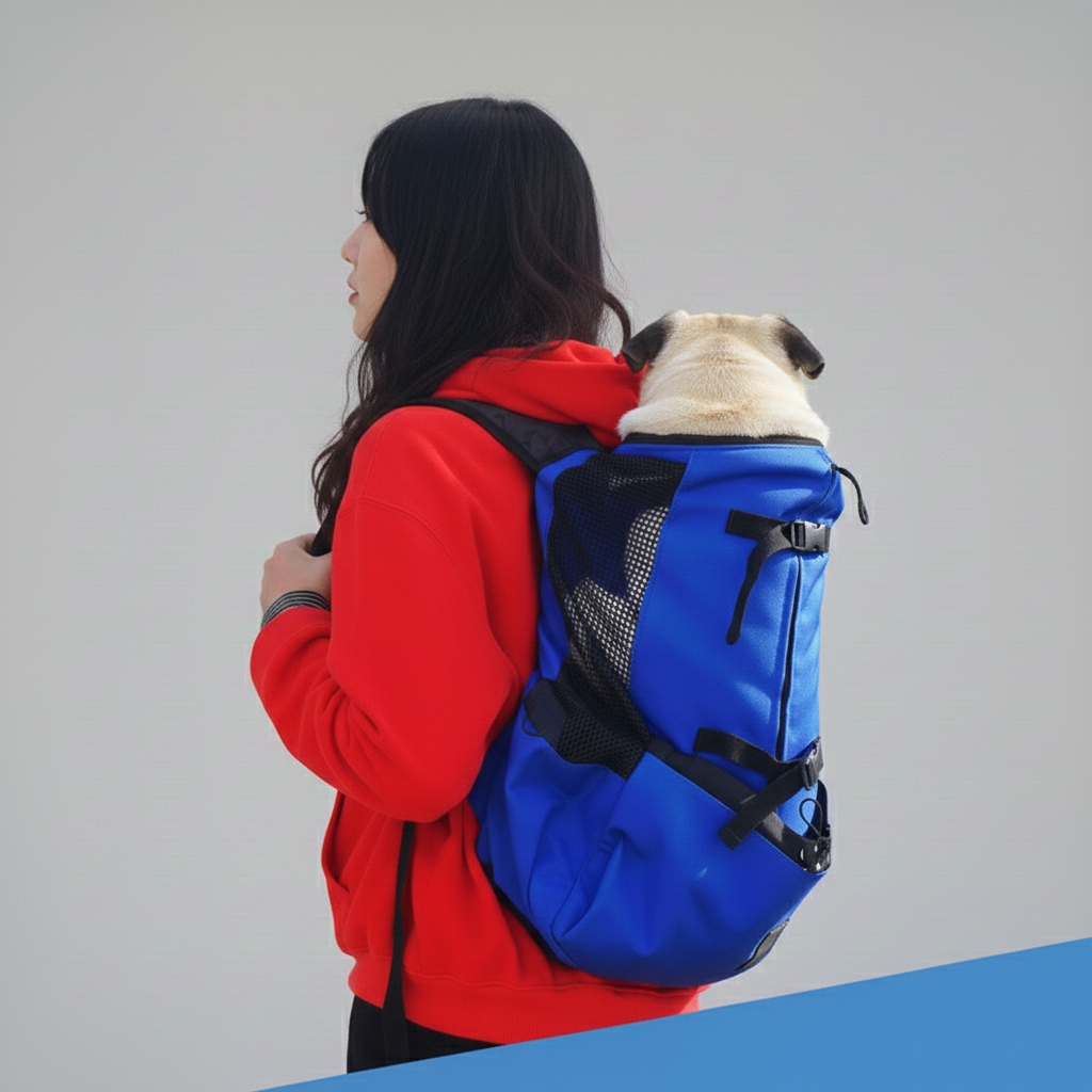 CarriPug Pug Backpack Carrier – Breathable Outdoor Travel Dog Carrier