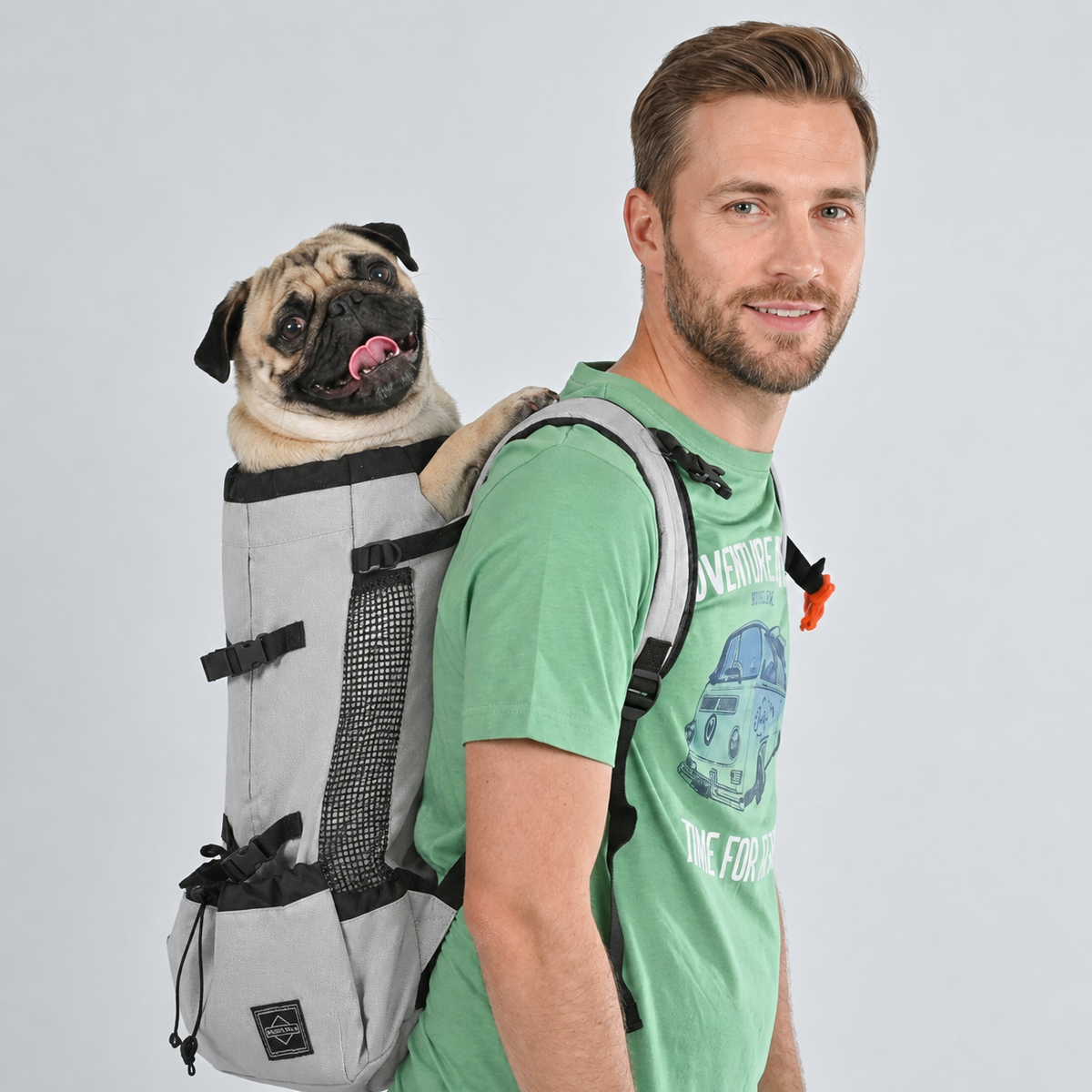 CarriPug Pug Backpack Carrier – Breathable Outdoor Travel Dog Carrier