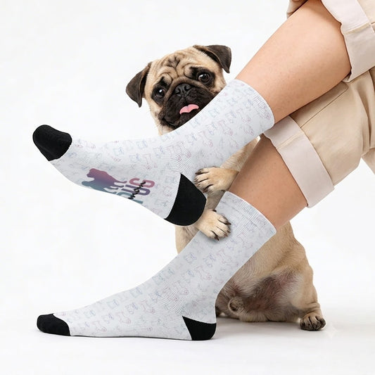 Minnie - Funny Pug Socks | Unisex Crew Socks