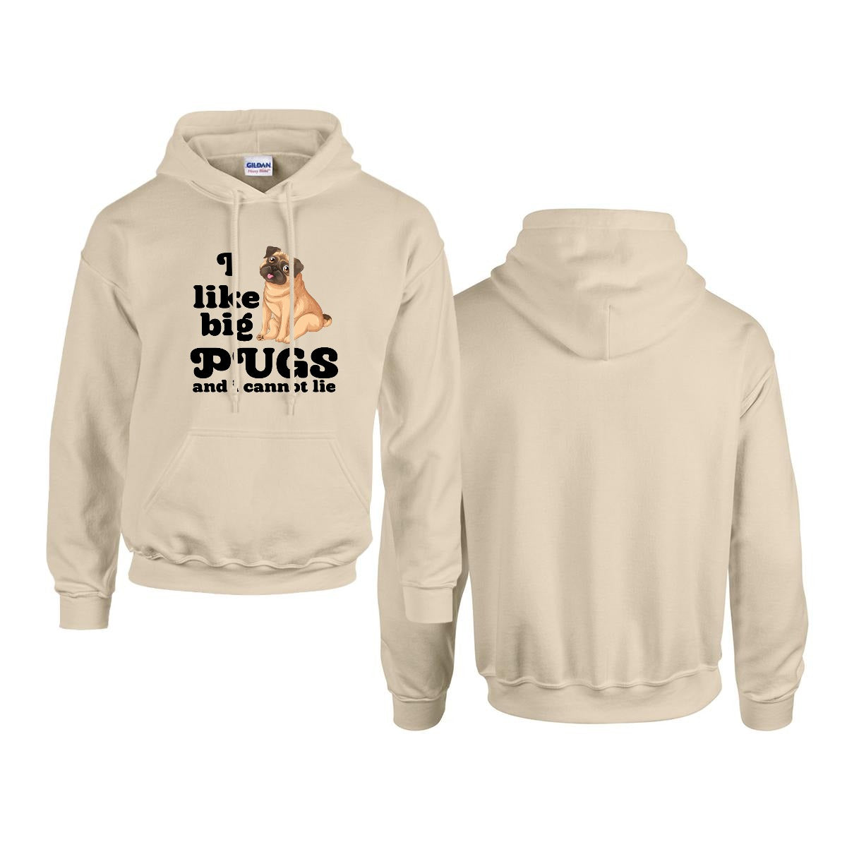 Milo - Pug Lover Hoodie – Essential Unisex Cotton Sweatshirt