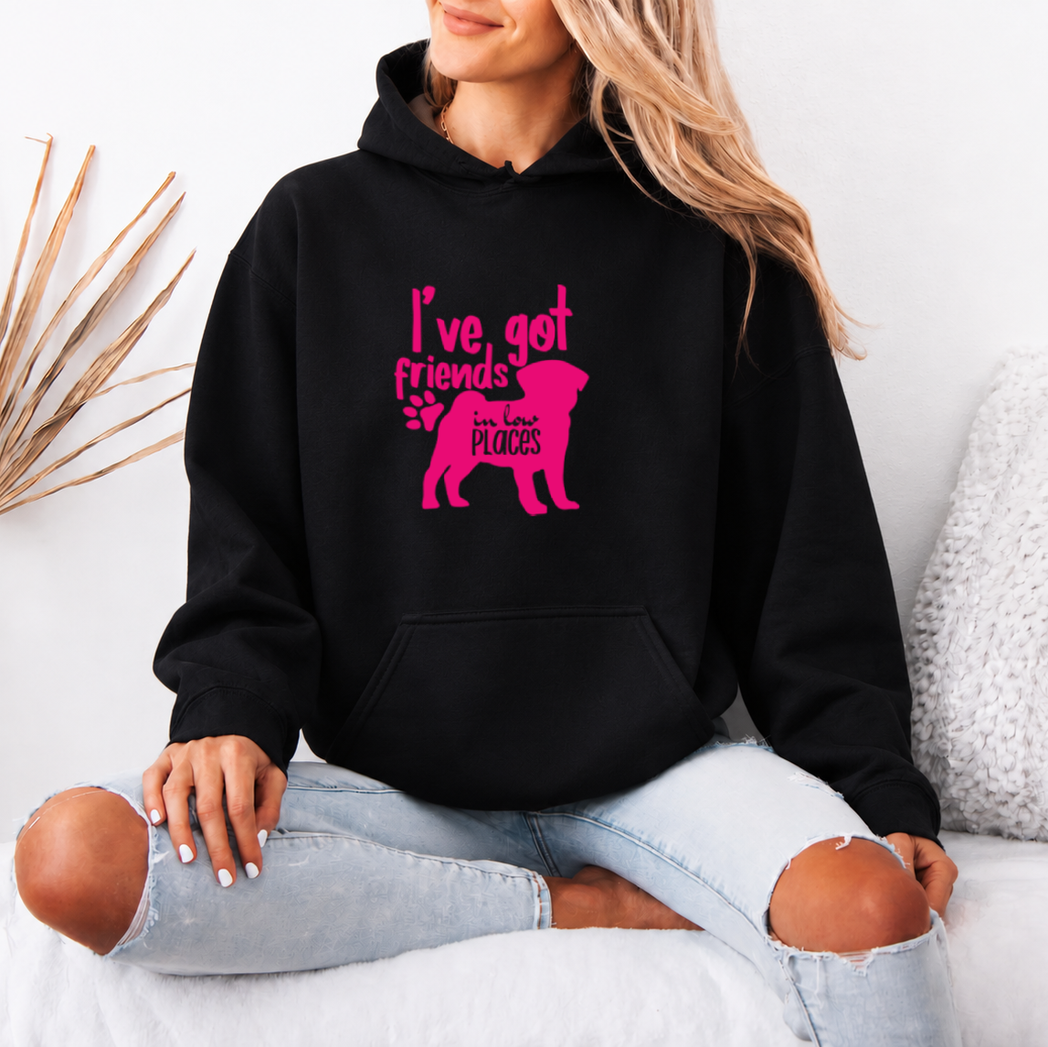 Indiguo - Pug Lover Hoodie – Essential Unisex Cotton Sweatshirt
