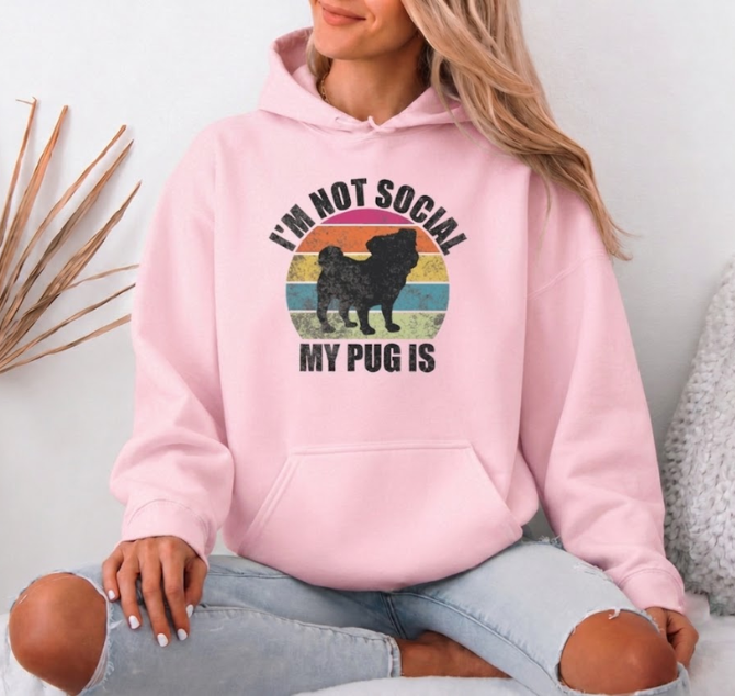 Mochi - Pug Lover Hoodie – Essential Unisex Cotton Sweatshirt