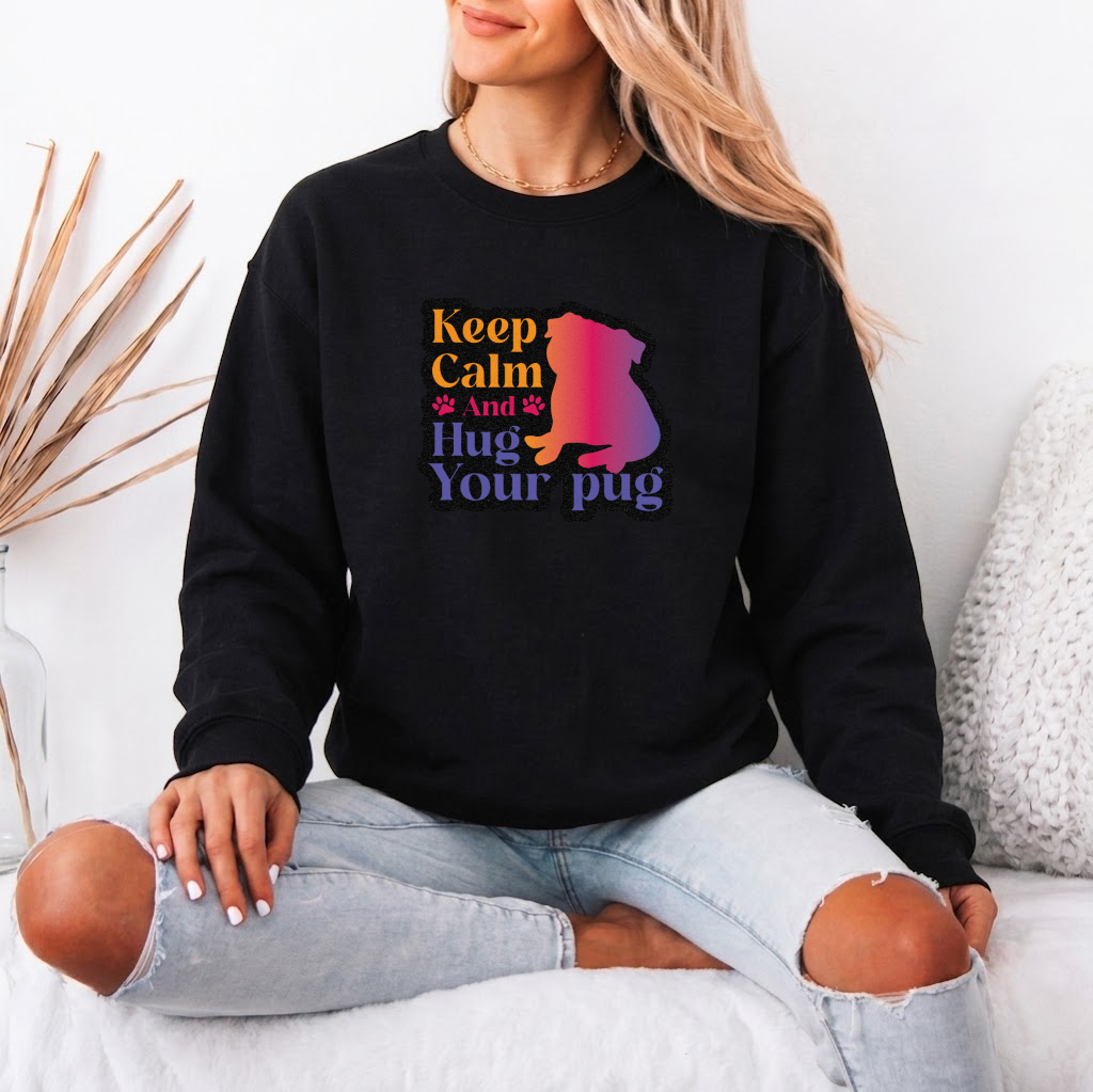 Cleo - Unisex Cotton Sweater for Pug Lovers