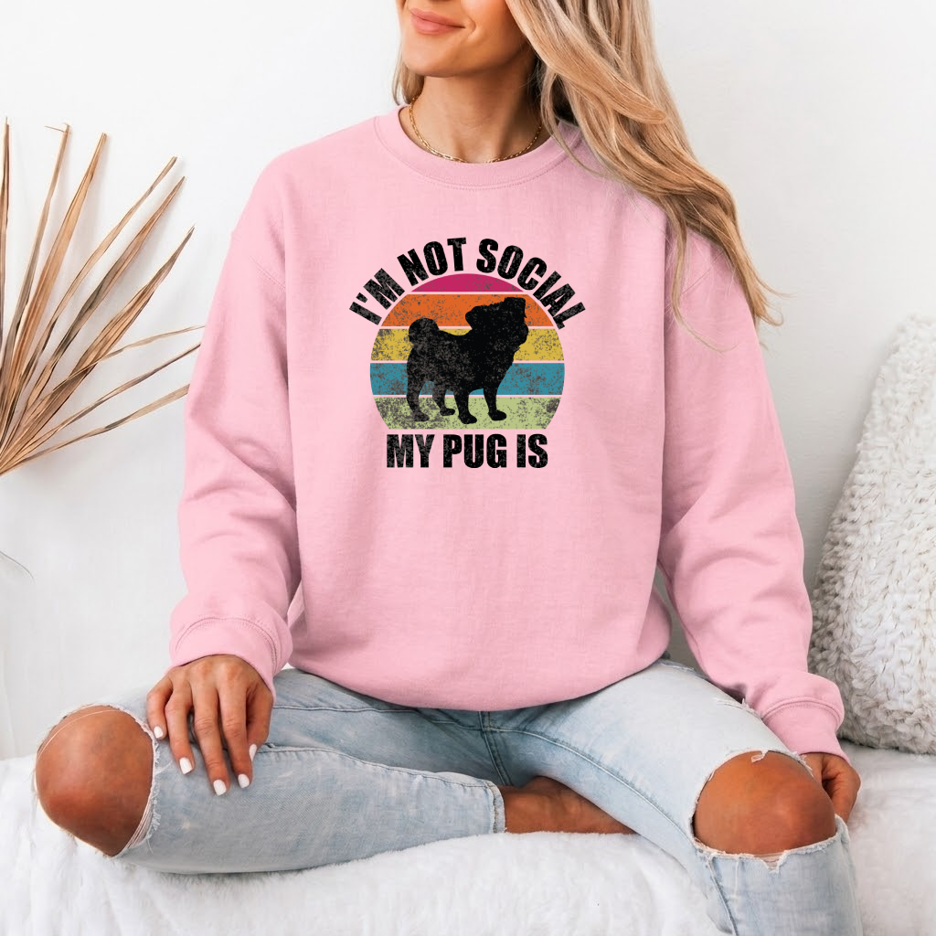 Zuko - Unisex Cotton Sweater for Pug Lovers