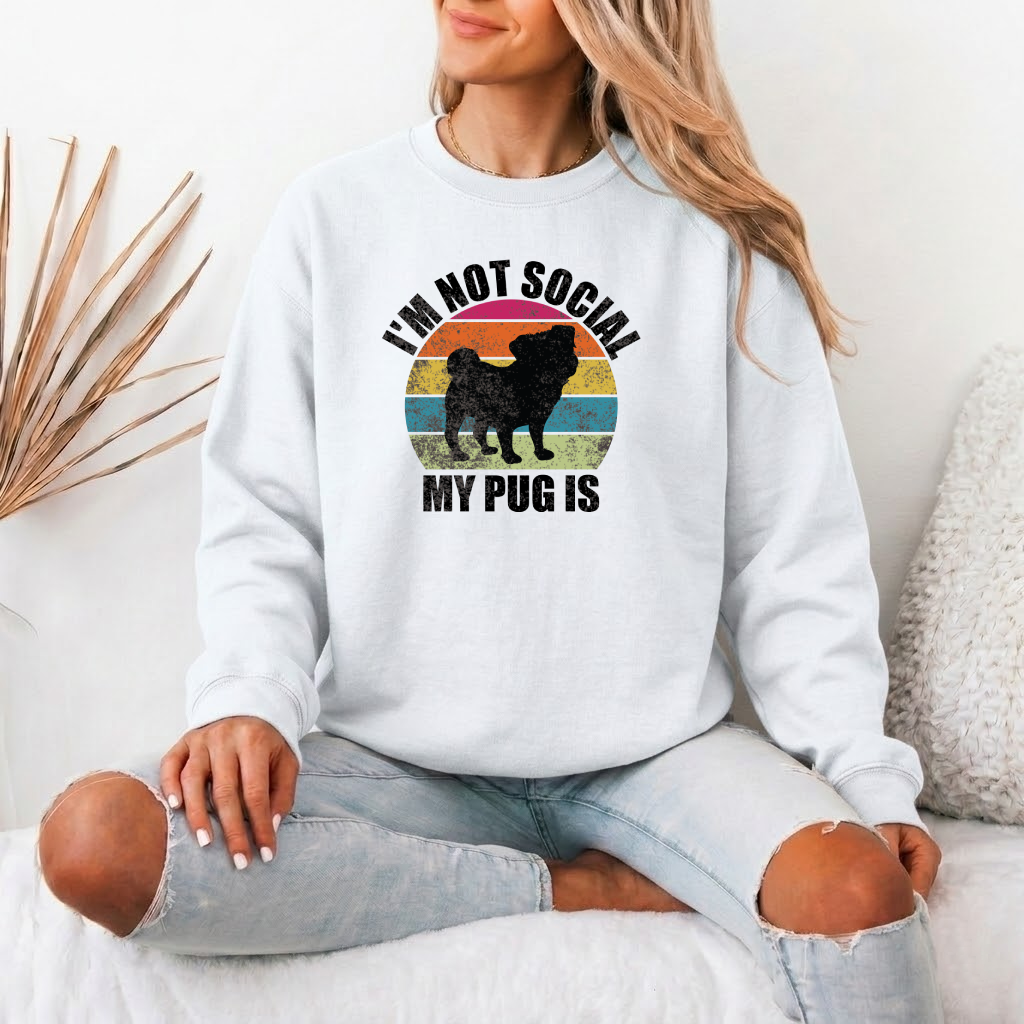 Zuko - Unisex Cotton Sweater for Pug Lovers