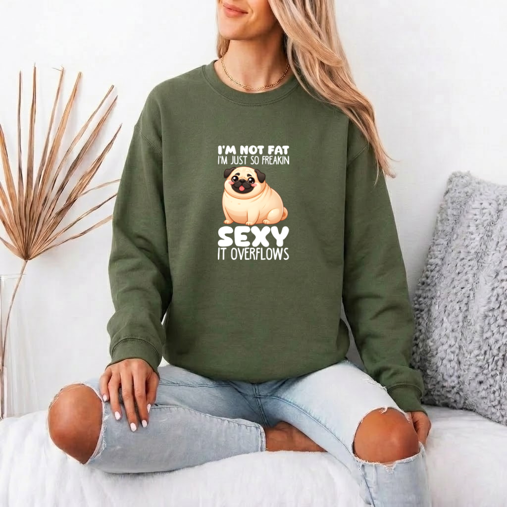 Teddy - Unisex Cotton Sweater for Pug Lovers