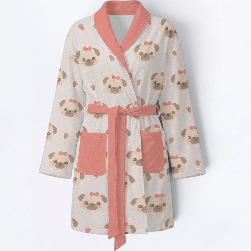 Koda - Women’s Bathrobe for Pug lovers