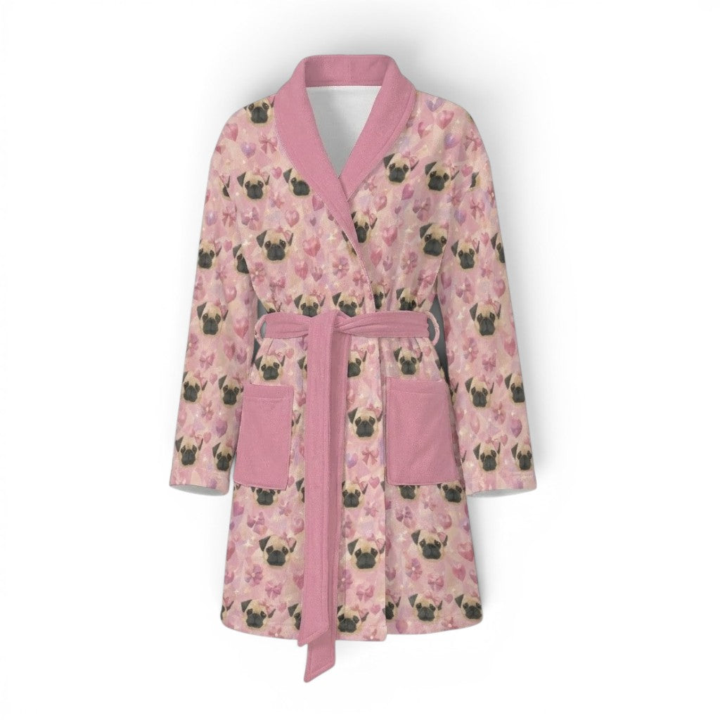 Bear - Women’s Bathrobe for Pug lovers