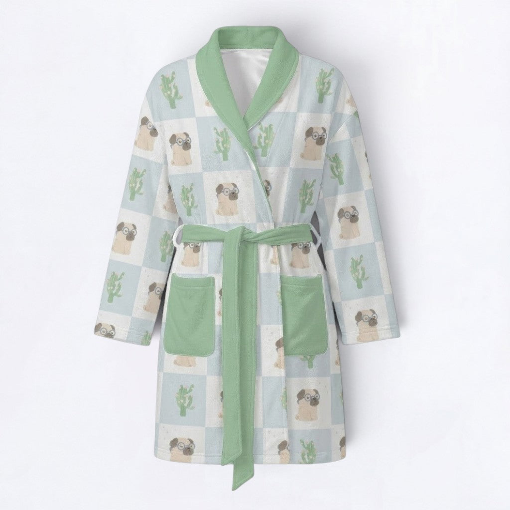 Ginger - Women’s Bathrobe for Pug lovers