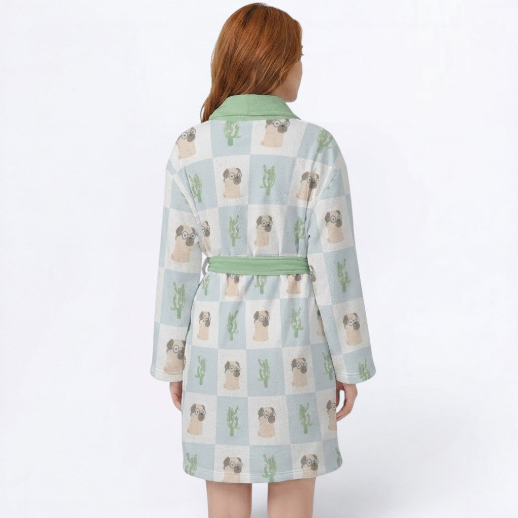 Ginger - Women’s Bathrobe for Pug lovers