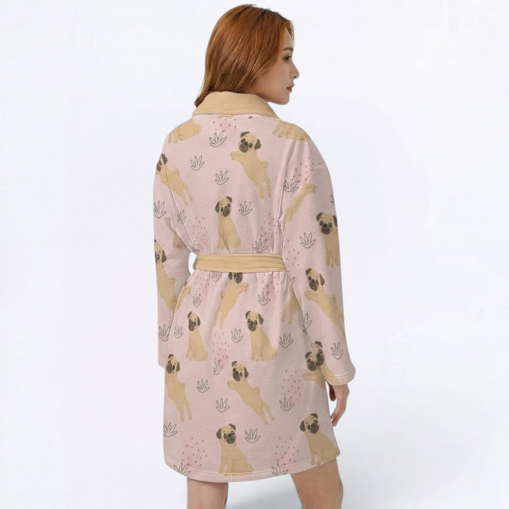 Pepper - Women’s Bathrobe for Pug lovers