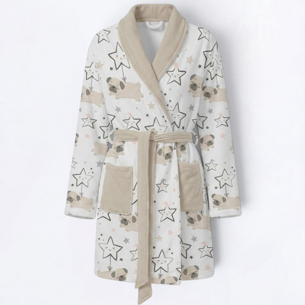 Alfie - Women’s Bathrobe for Pug lovers