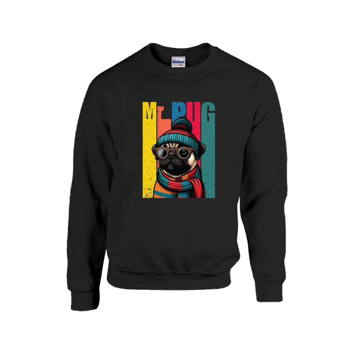 Bentley - Unisex Cotton Sweater for Pug Lovers