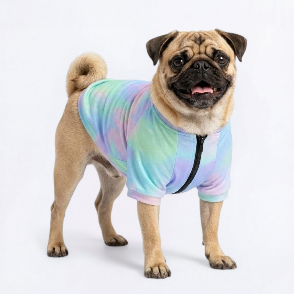Charlie - Pug Zip Up Sweater