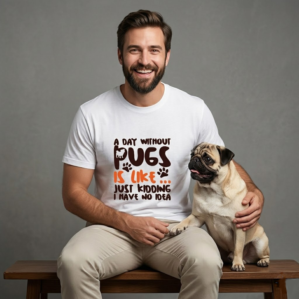 Pug Lover Shirts | High-Quality Cotton Unisex Pug T-Shirt