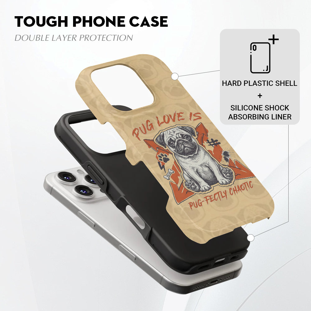 Lola - Dual-Layer Pug  Phone Case
